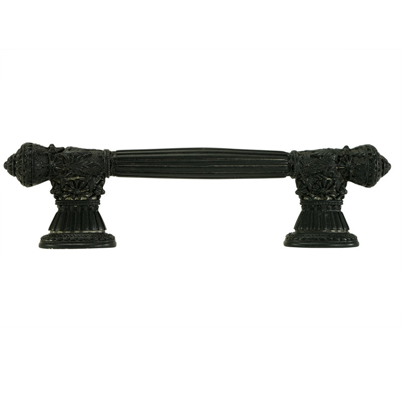 TOULOUSE 3-1/2" CENTER TO CENTER PULL IN SATIN PLATE, Matte Black