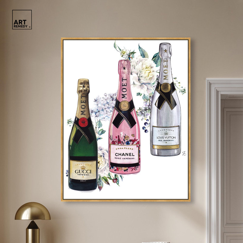Doll Memories - Champagne , Cadre flottant doré, H 55 po x l 37 po
