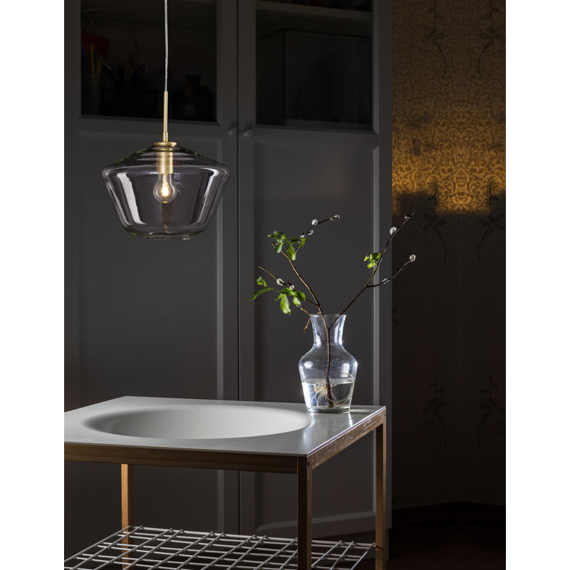 1 - Light Satin Gold Schoolhouse Pendant