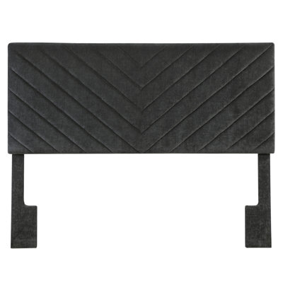 Tara Black Chevron Tufted Queen/Full Headboard