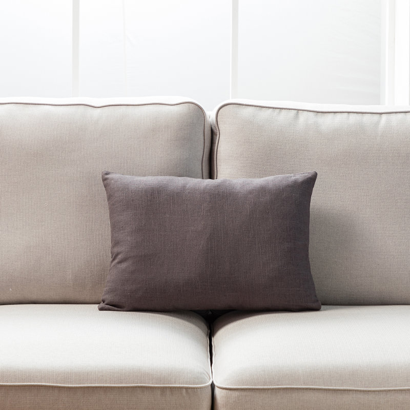 SEATTLE SOLID Throw Pillow, Gray, Polyester