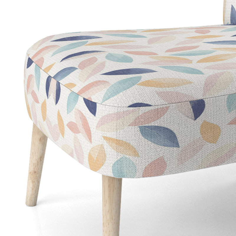 Fauteuil décoratif abstrait - Fauteuil bleu et rose, Chaise d'appoint sans accoudoirs