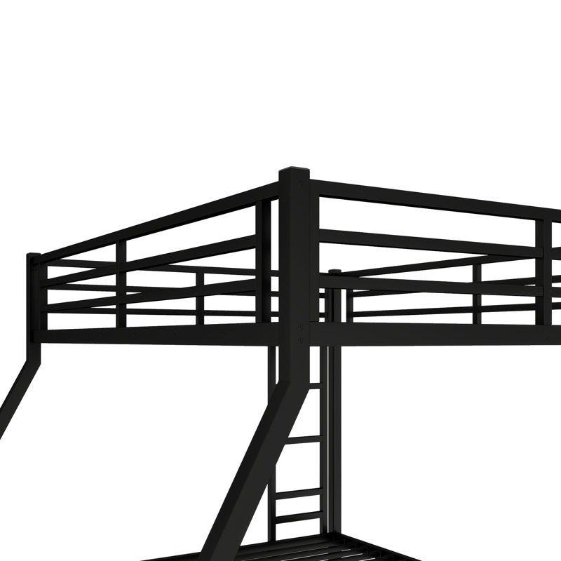 Lit superposé en métal sur très grand lit, noir. Pour les adolescents et les adultes. Space Innovation. Bruit - sommeil. Cadre. Pas de sommier tapissier. Rangement sous le lit. 2 échelles latérales. Focalisé