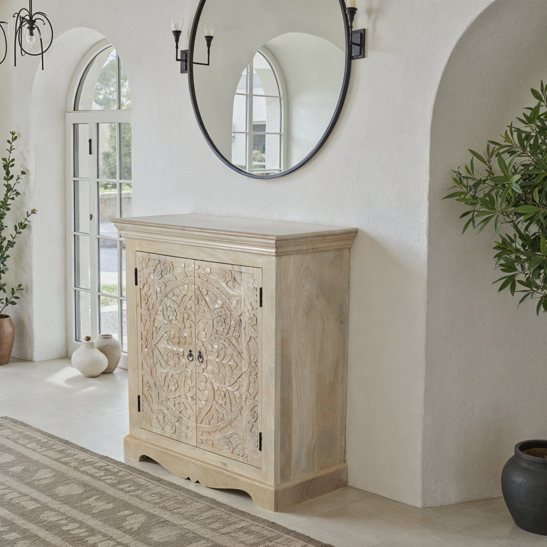 Soumare Solid Wood Accent Cabinet World Menagerie