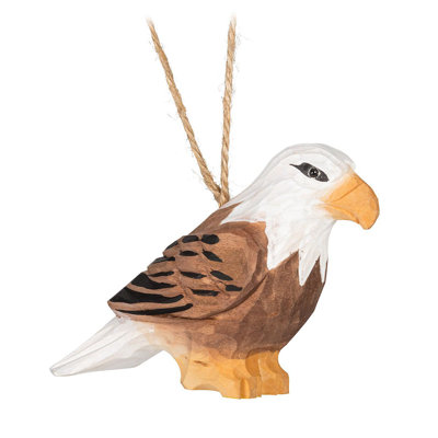 Ornement suspendu aigle à tête blanche sculpté