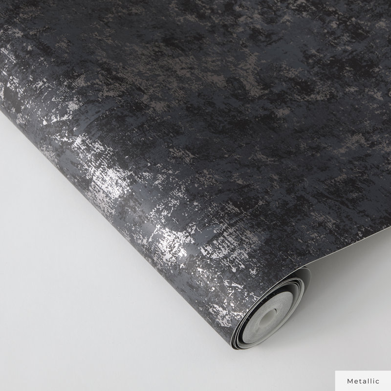 Selah 33' L x 20.5" W Peel and Stick Wallpaper Roll, Gunmetal