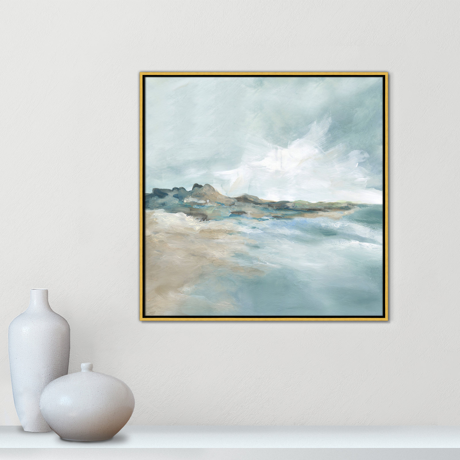 Sandpoint Print by Carol Robinson, 31.5" H x 31.5" W, Gold
