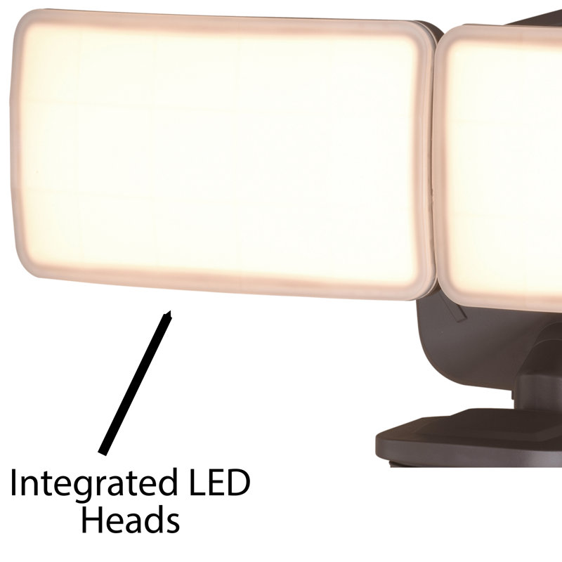 2 - Head LED Hardwired Dusk to Dawn Outdoor Security Area Light with Motion Sensor, Bronze