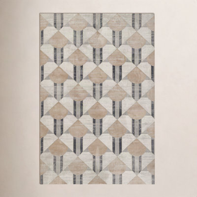 Solage Charcoal Geometric Rug