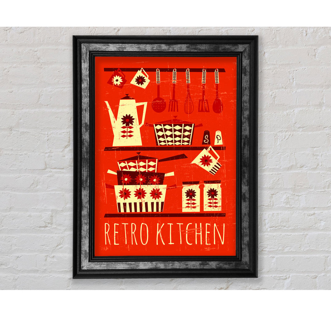 Retro Kitchen 1 - Einzelne Bilderrahmen Kunstdrucke