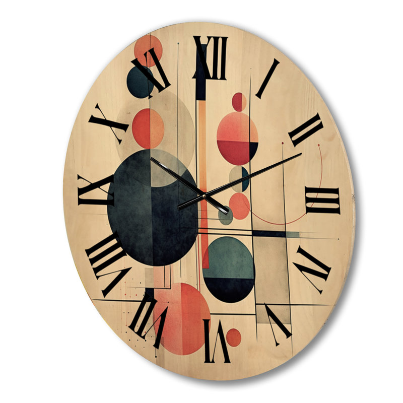 Horloge murale en bois massif Mita, Moyenne
