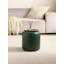 30cm Small Round Faux Leather Upholstered Ottoman-1061551667