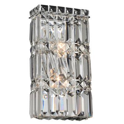Applique murale Rettangolo 2 LT chrome / transparent Allegri