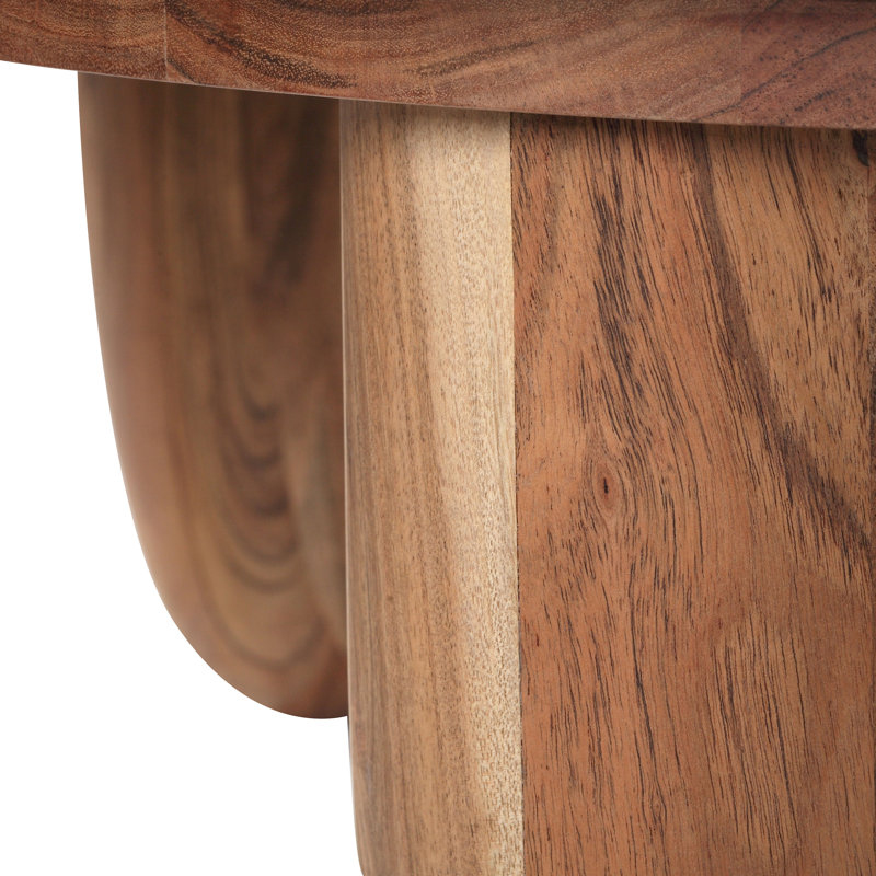 Kwamae Marble Top Single Coffee Table, Natural