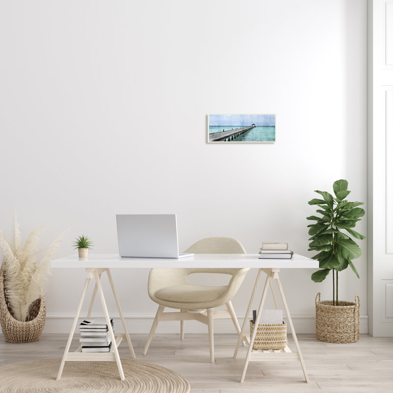 Long Wharf Beach Paradise, Plaque de bois, H 7 po x l 17 po