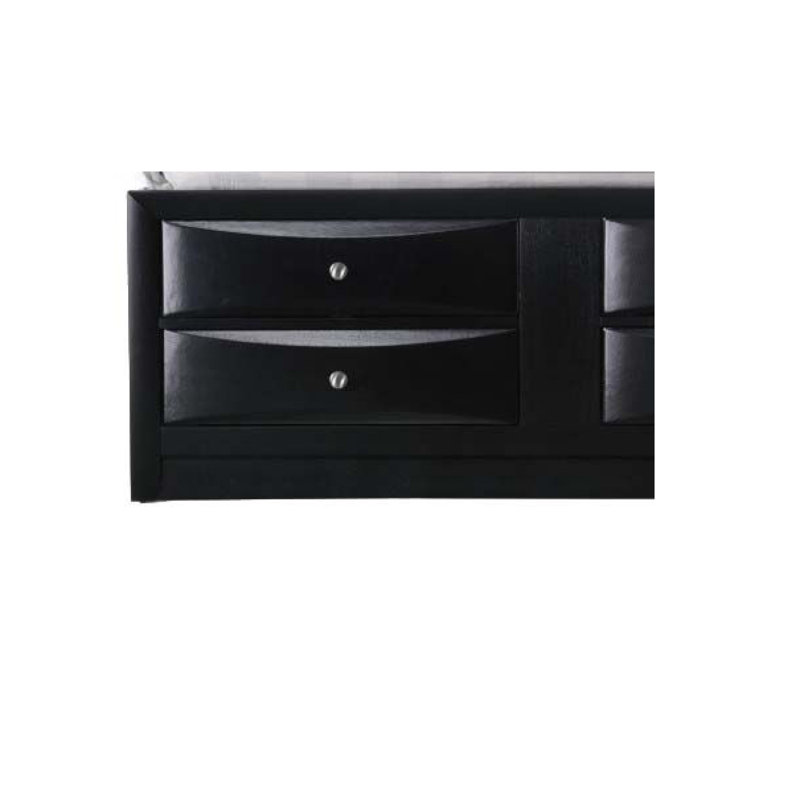 Tiroirs de rangement sous le lit Ireland, Grand lit, Noir
