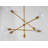 Transitional 6 Light Sputnik Gold Chandelier-407121224