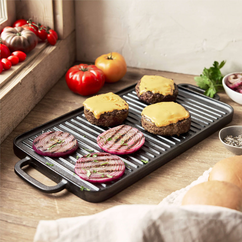 Bobby Flay by GreenPan 11” x 16.5” Reversible Cast Iron Grill Griddle