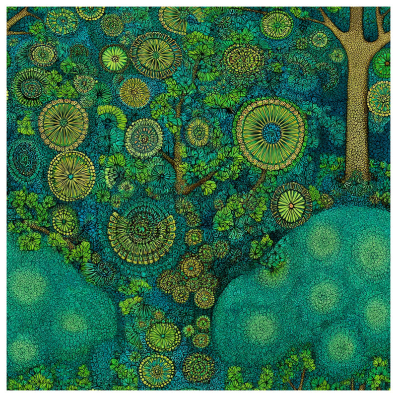 Rideau de douche arbre - Bohème nature, 70in W x 84in H