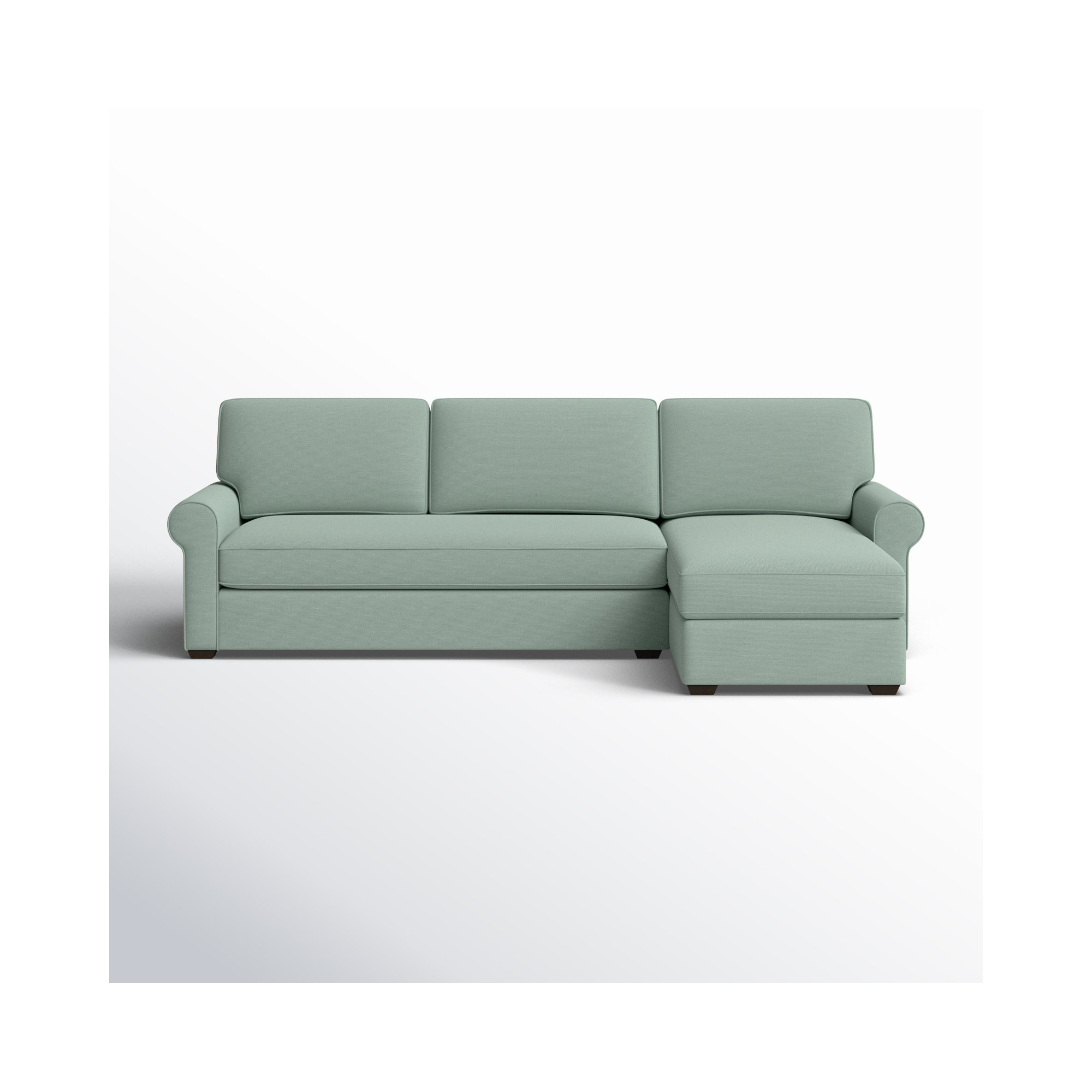 Porter Upholstered Chaise L-Sectional, Bayou Spray Canvas, Right Hand Facing