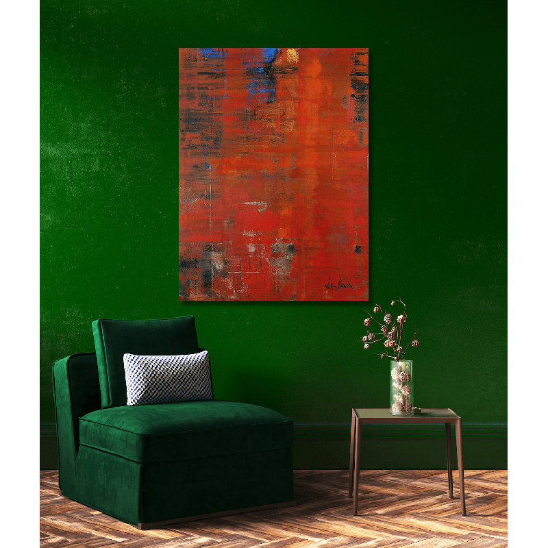 Superman - Artist Enhanced Canvas Print, 40" H x 30" W x 1.5" D, Wrapped Canvas