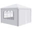 Auvent de mariage 10 pi x 10 pi pour tente de réception d'extérieur robuste + 4 murs amovibles-111644073
