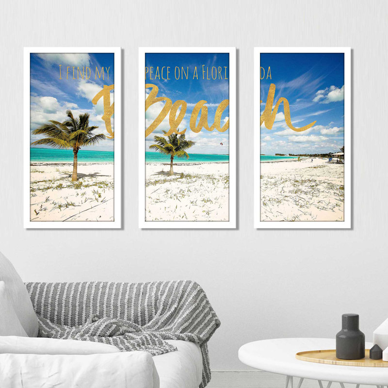 « floride beach », reproduction d’impression à multiples images, L 40,5 po x H 25,5 po x P 1 po