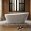 Baignoire de trempage autoportante en acrylique L 59 po x l 30,7 po, blanc brillant