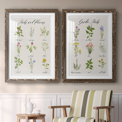 " Herbs and Flowers " 2 Piece Art Print