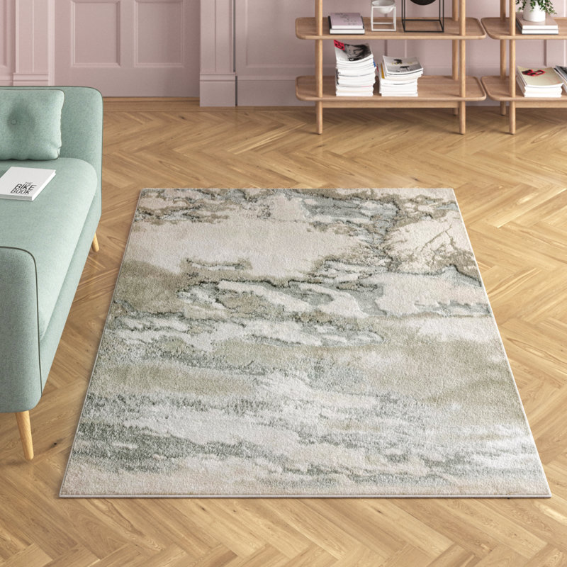 Aurora AU02 Cloud Metallic Area Rug, Rectangle 200 x 290 cm, Silver