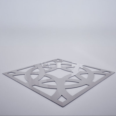 Panneaux muraux décoratifs en acrylique Brownsville, grand, l 23 3/8 po x H 23 3/8 po x T 1/8 po, gris