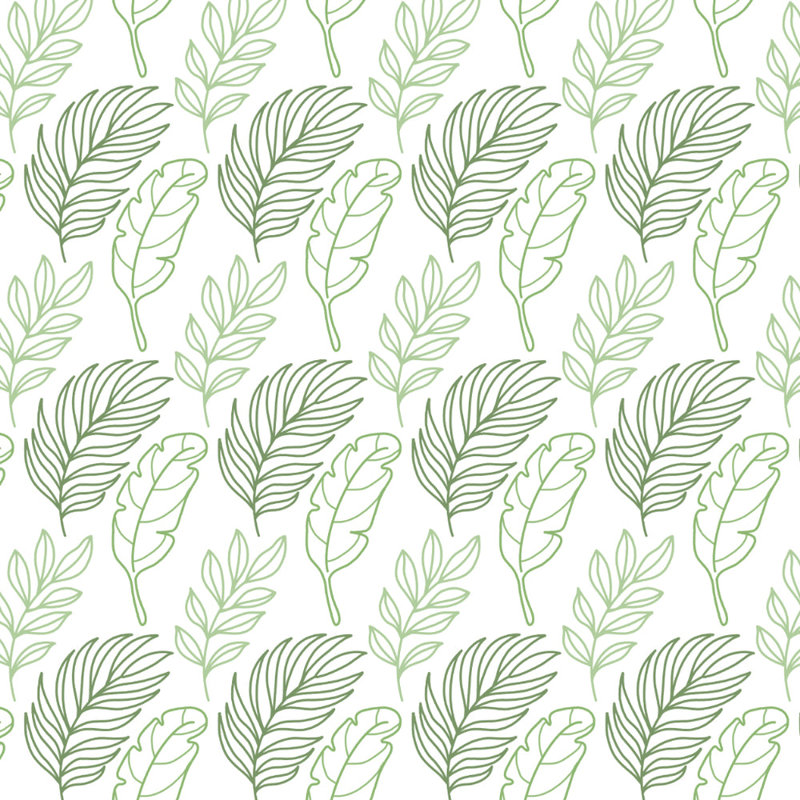 Jupe d'arbre de Noël imprimée Leaves Collection - 54 po de diamètre, Blanc / tropical 3