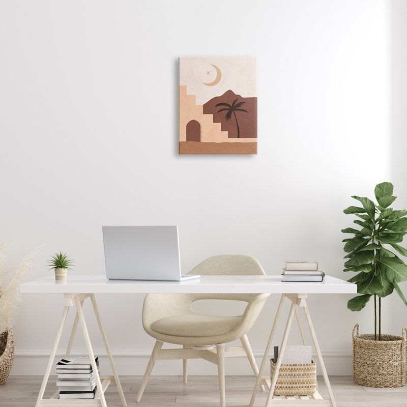 Moyen-Orient nuit désertique, Plaque murale, H 16 po x l 16 po x P 1,5 po