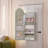 15.75'' Wide Wall Jewelry Armoire with Arch Lighted Full Length Mirror-164399642
