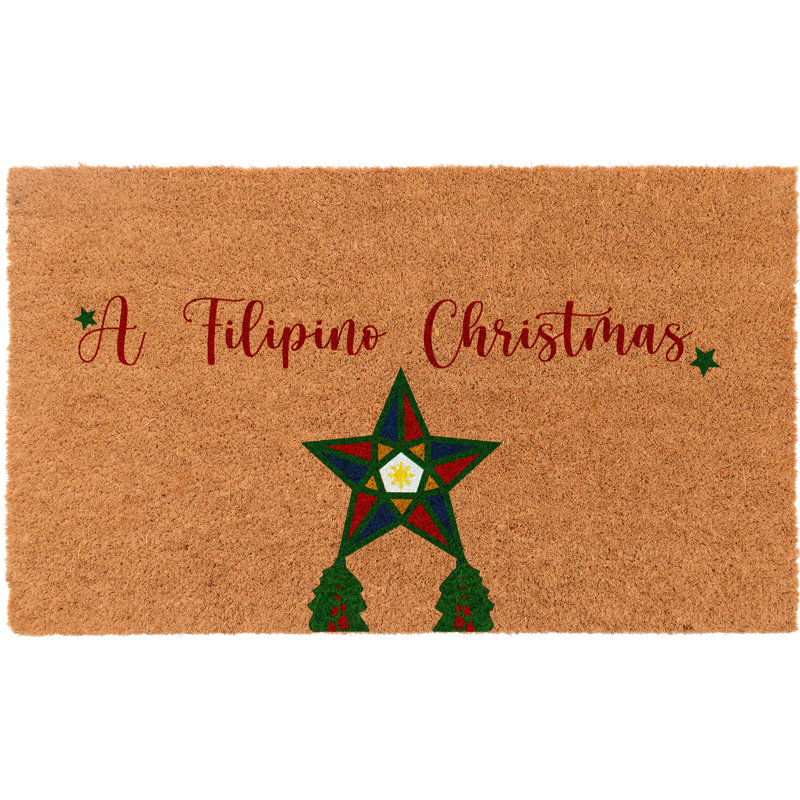 Tapis d'entrée antidérapant Filipino Christmas, L 22 po x L 36 po