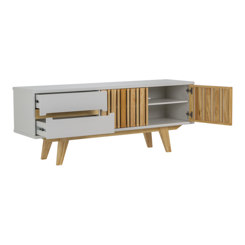 Duke TV Stand, Off white/Nature