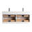 Blossom 48'' Wall-Mounted Double Sink Bathroom Vanity in Glossy White – Solid Wood, Acrylic Sinks, Soft-Close Drawers, Integrated Basin-1544257382