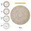 Ensemble de 6 napperons ronds en coton deux tons 15 po-116419604