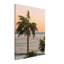 Impression de palmiers océan - impression de paysage de plage tropicale - affiche sur toile vue de palmier océan - coucher de soleil sur la côte-87055020