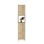 Ensemble de salle de bain 2 pièces, armoire à linge Yaka + meuble-lavabo autoportant Dustin, chêne clair