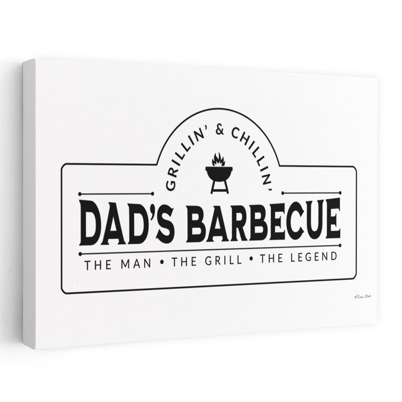 «Dad's Barbecue», art contemporain, H 16 po x l 24 po