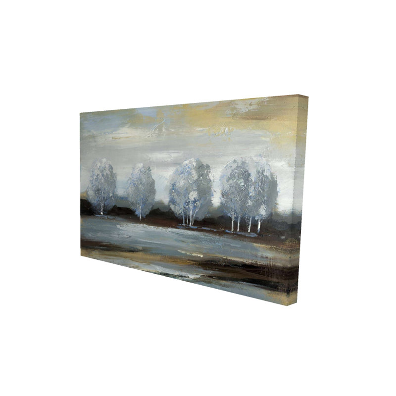 Paysage gris - Toile d'arbres gris pour une décoration intérieure élégante