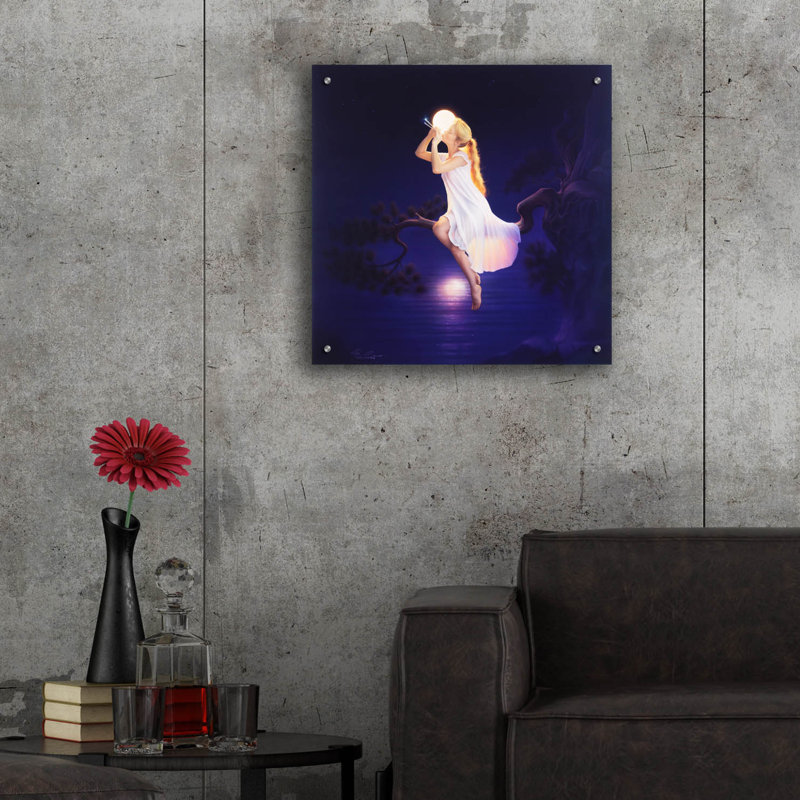 «La lumière» par Kirk Reinert, art mural en verre acrylique, H 24 po x l 24 po x P 0,2 po