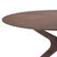 Tallin Walnut Round Dining Table with Wood Base