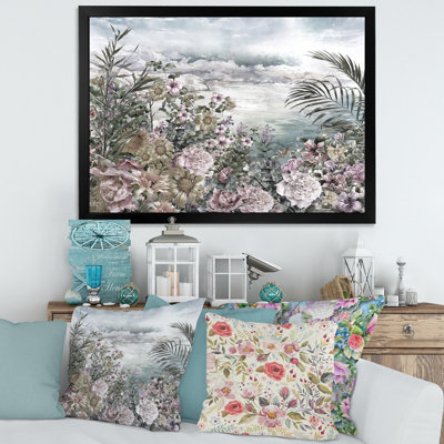 " Retro Flowers By The Sea Side "