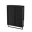 Armoire moderne en verre arqué 23,62 "à deux portes avec miroir incassable non vitré - rangement double couche, tablette ouverte et porte-serviettes-1133807080
