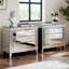 Table de chevet Amla 33 po grand format en verre miroir, style glamour contemporain (ensemble de 2)