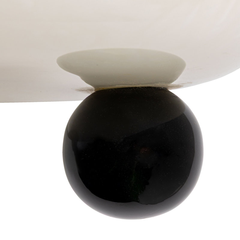 Round Marble Resin Bowl With Ball Feet
