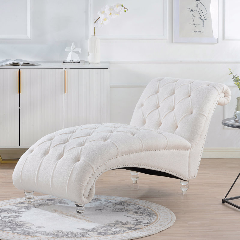 Chaise longue sans accoudoirs touffetée