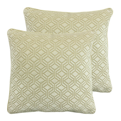 Fishback Geometric Square Cushion